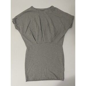 ALL SAINTS Gray Cotton Knitwear Dress Tunic with Short Sleeve Size US 6